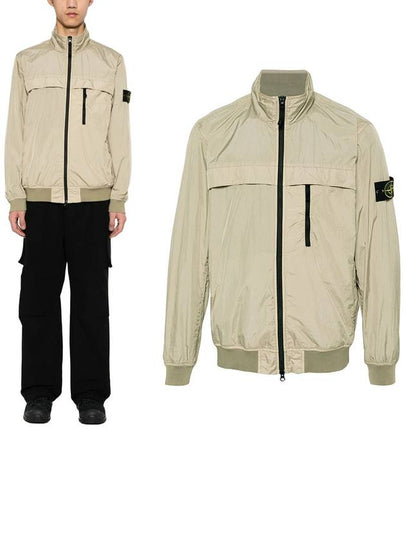 Compass Badge Pleated Windbreaker Sand - STONE ISLAND - BALAAN 2