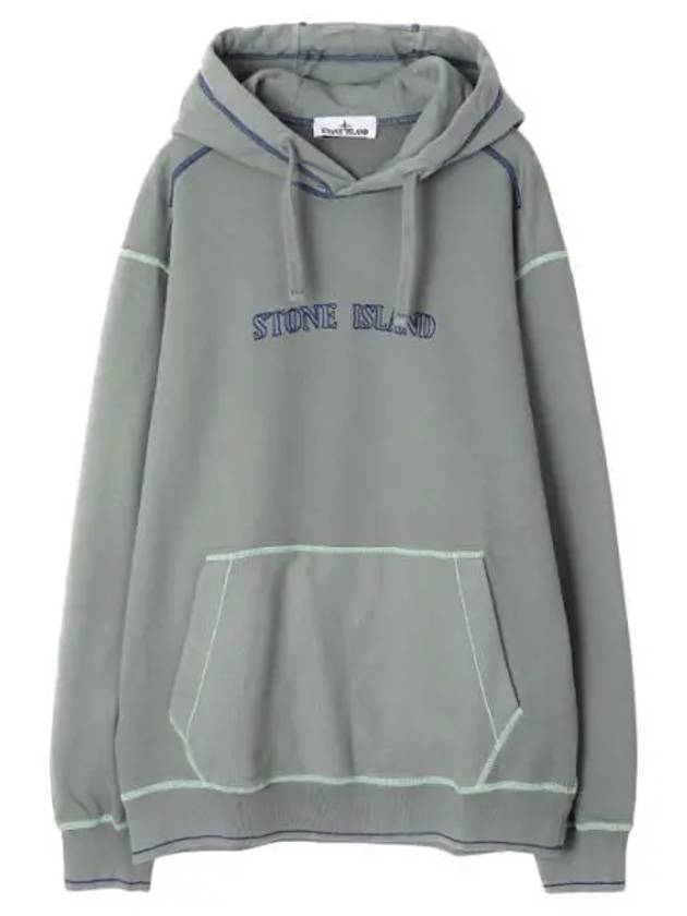 Brushed cotton fleece hoodie oversized fit men - STONE ISLAND - BALAAN 1