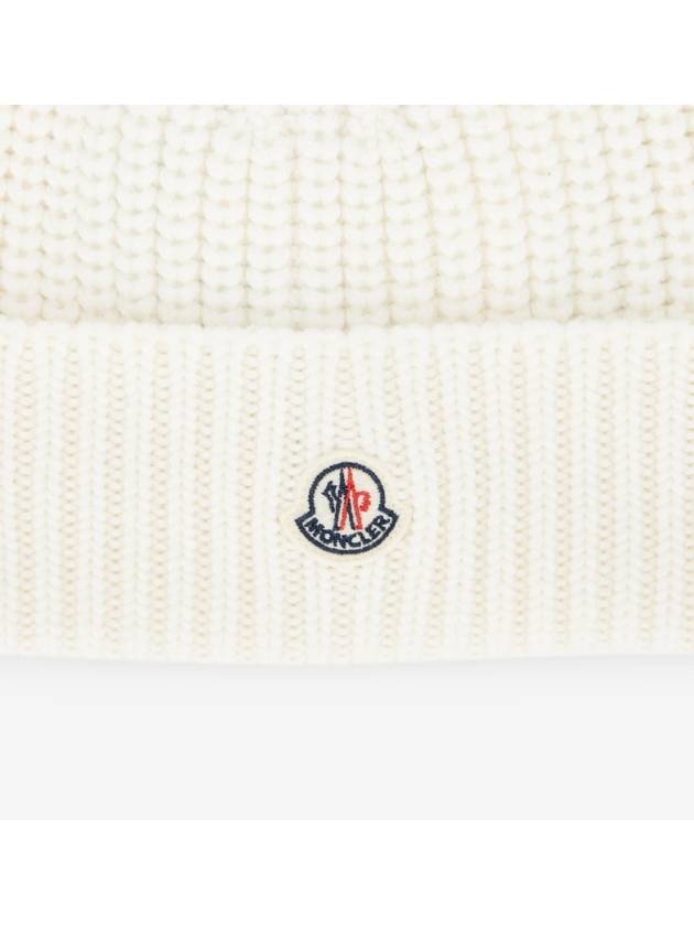 Wool Beanie White - MONCLER - BALAAN 4