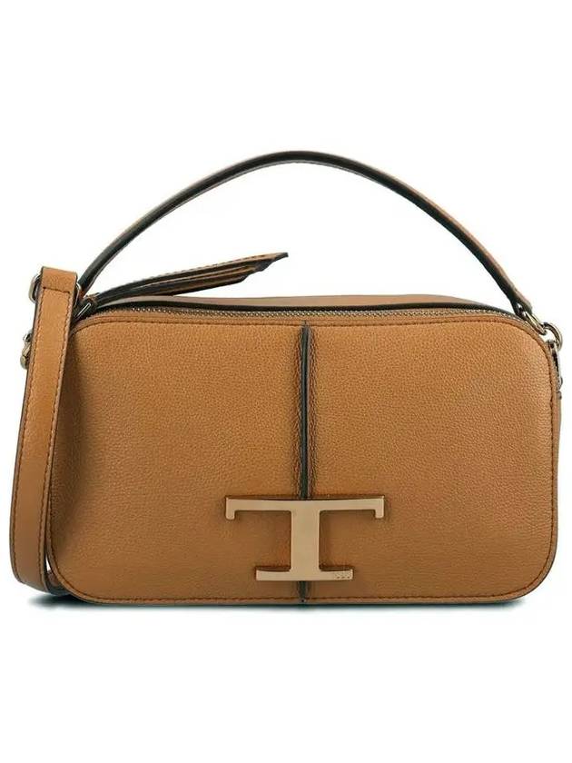 T Timeless Leather Cross Bag Brown - TOD'S - BALAAN 3