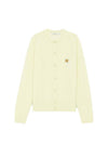 Fox Head Patch Knit Wool Cardigan Light Yellow - MAISON KITSUNE - BALAAN 1