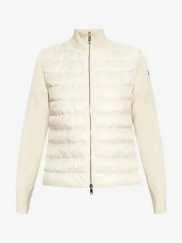 logo patch padded wool cardigan 9B00014 M1131 030 - MONCLER - BALAAN 1