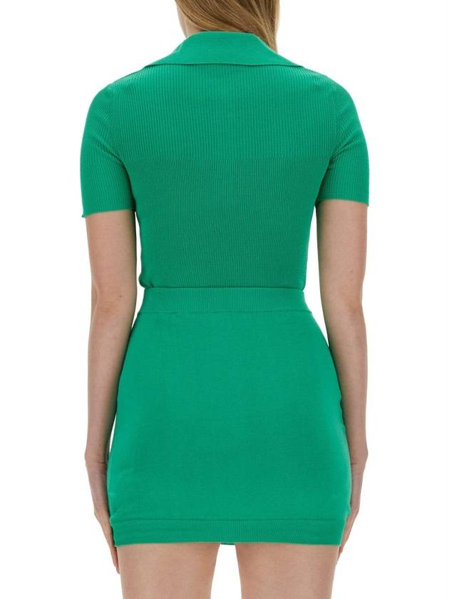 Marina Polo Knit Top Green - VIVIENNE WESTWOOD - BALAAN 4