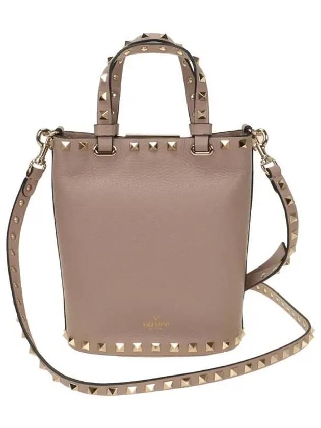 Rockstud Tote Bag Pink - VALENTINO - BALAAN 4