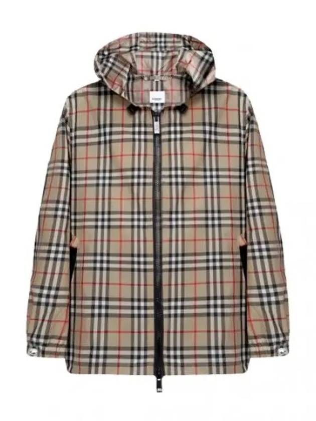 Vintage Check Recycled Polyester Hooded Jacket - BURBERRY - BALAAN 1