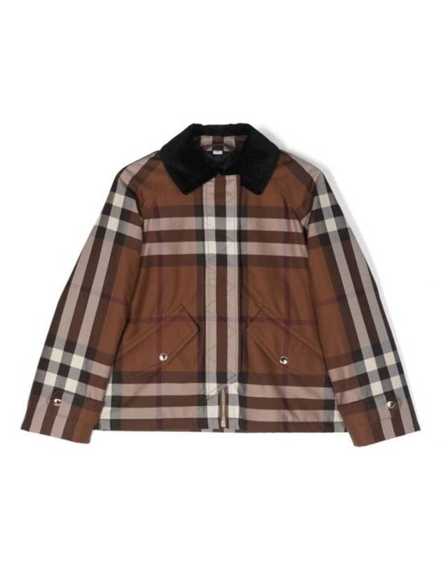 Kids Vintage Check Jacket Dark Brown - BURBERRY - BALAAN 1