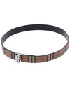 Reversible Monogram Motif Vintage Check Leather Belt Beige - BURBERRY - BALAAN 6