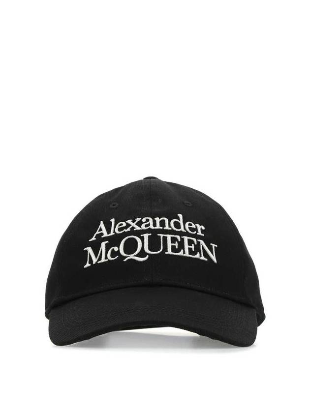 Signature Embroidered Logo Ball Cap White Black - ALEXANDER MCQUEEN - BALAAN 2