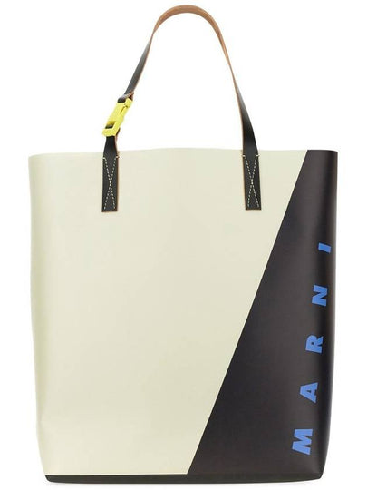 Logo Shopper Tote Bag Black White - MARNI - BALAAN 2