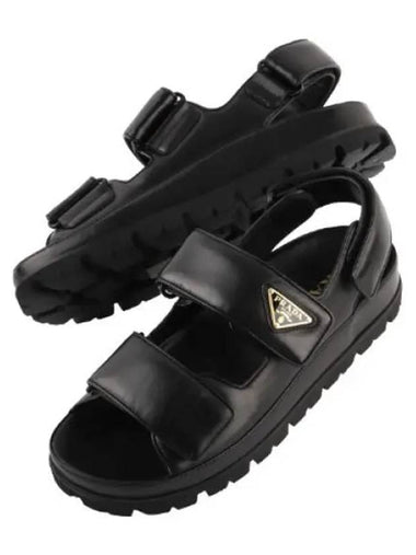 Flat nappa leather sandals - PRADA - BALAAN 1