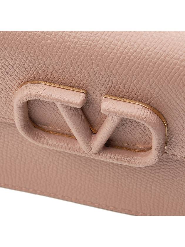 Women's V Logo Chain Long Wallet Pink - VALENTINO - BALAAN 7