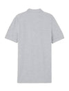 Fox Head Patch Cotton Polo Shirt Grey - MAISON KITSUNE - BALAAN 3