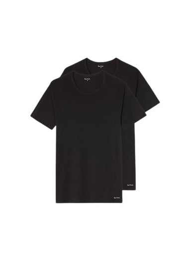 Micro Logo Short Sleeve Lounge Top 2 Pack Set Black - PAUL SMITH - BALAAN 1