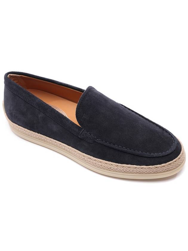 Logo Suede Loafers Black - TOD'S - BALAAN 4