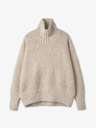 Knit Turtleneck Oatmeal - TOTEME - BALAAN 1