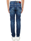 Cotton Back Logo Patch Jeans Blue - DSQUARED2 - BALAAN 4