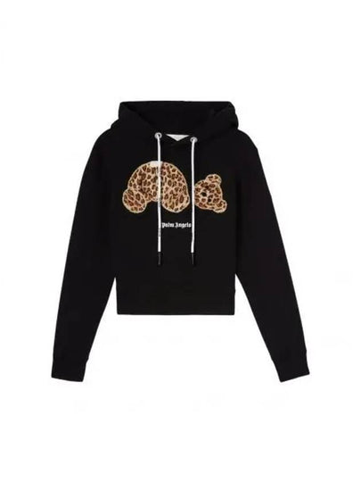 Leopard Bear Hoodie Black - PALM ANGELS - BALAAN 2