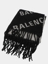 All-Over Logo Muffler Black - BALENCIAGA - BALAAN 2