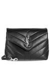 Toy Loulou Strap Shoulder Bag In Quilted Leather Black - SAINT LAURENT - BALAAN 2