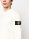 Raw Cotton Badge Crew Neck Knit Top Ivory - STONE ISLAND - BALAAN 4