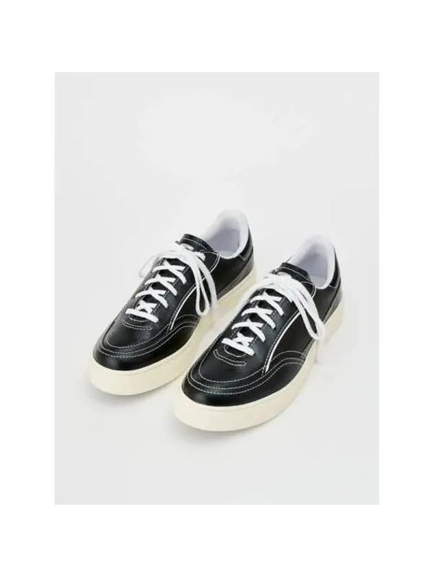 Skimmer Leather Low Top Sneakers Black - OUR LEGACY - BALAAN 5