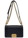 Women s A67085 Black Gold Boy Small Chain Shoulder Bag - CHANEL - BALAAN 6