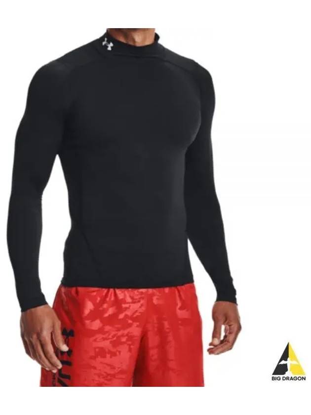 UA Heartgear Compression Mock Long Sleeve T-Shirt Black - UNDER ARMOUR - BALAAN 2