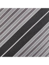 Jacquard Wrap Three Stripe Silk Tie Grey - THOM BROWNE - BALAAN 4