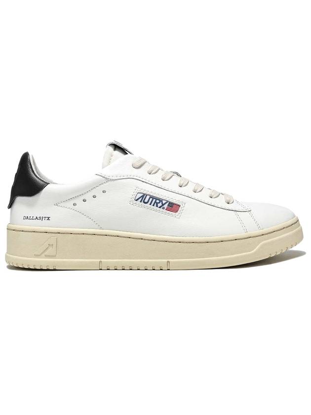 Dallas Black Tab Leather Low Top Sneakers White - AUTRY - BALAAN 1