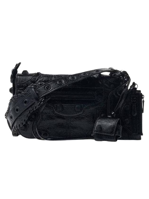 Le Cagole XS Lambskin Flap Cross Bag Black - BALENCIAGA - BALAAN 1