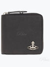 ORB Plaque Zip Around Coin Wallet Black - VIVIENNE WESTWOOD - BALAAN 2