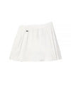 Logo Mini Side Pleats Skirt White - LACOSTE - BALAAN 2