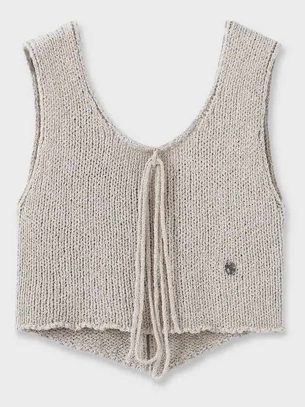 Two Face Button Knit Vest Sand Beige - NOIRER FOR WOMEN - BALAAN 3