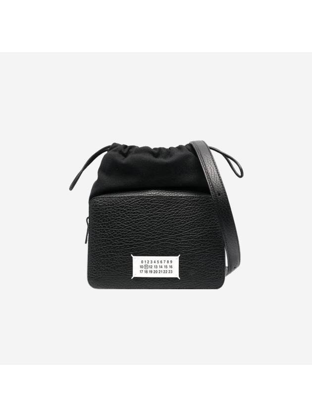 Logo Patch Leather Bucket Cross Bag Black - MAISON MARGIELA - BALAAN 2