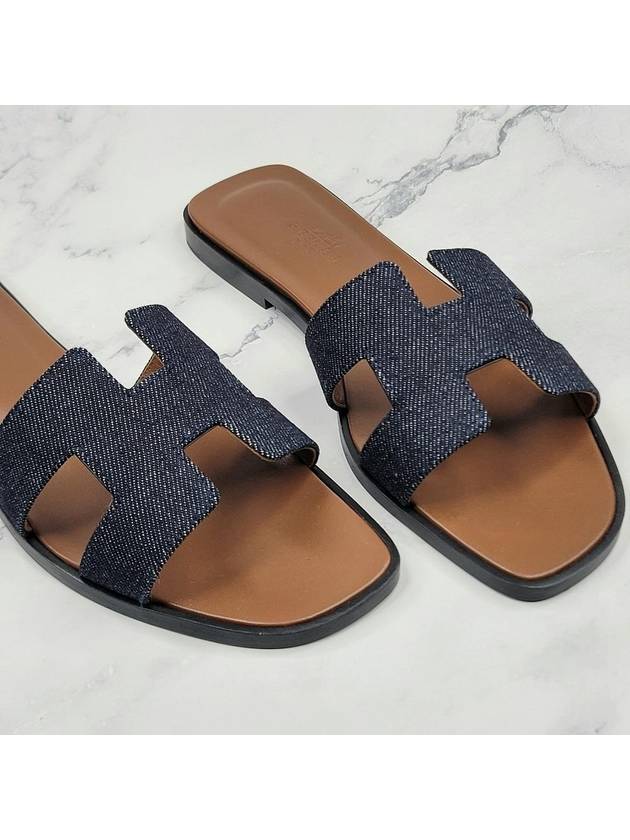 Women s Oran DENIM BLEU Sandals H211242Z - HERMES - BALAAN 6