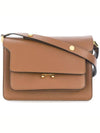 Trunk Smooth Leather Medium Shoulder Bag Brown - MARNI - BALAAN 3