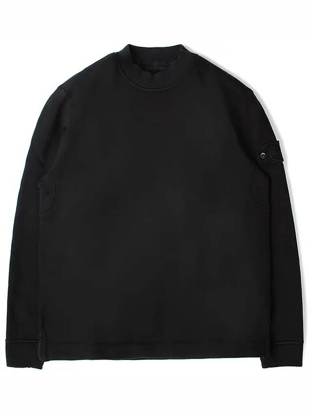 Ghost Piece Cotton Jersey Crew Neck Sweatshirt Black - STONE ISLAND - BALAAN 2