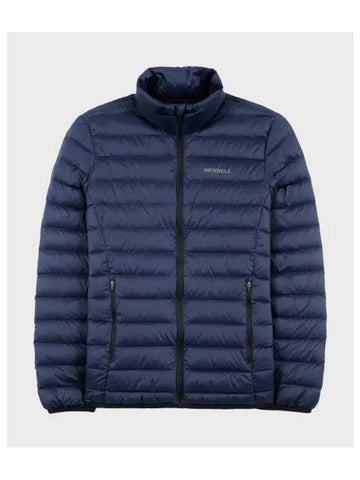 MEN Quilted high neck basic lightweight down jacket NAVY - MERRELL - BALAAN 1