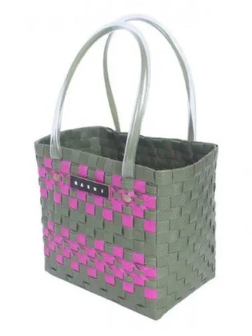 Woven Micro Tote Bag Green Pink M01286 M00IW 0MC44 270267 1119977 - MARNI - BALAAN 1