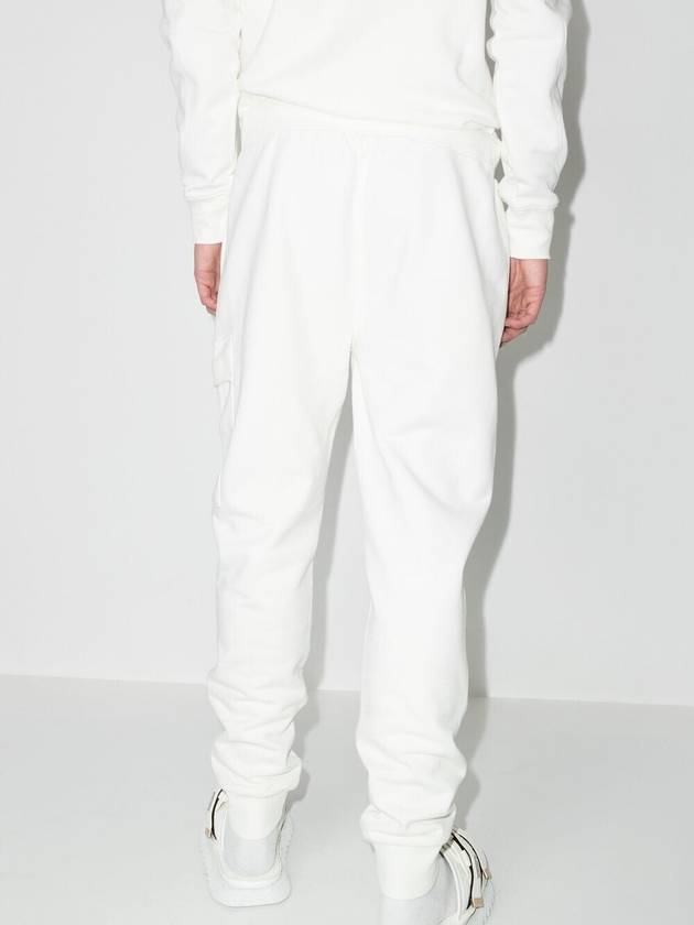 Diagonal Raised Fleece Track Pants White - CP COMPANY - BALAAN 4