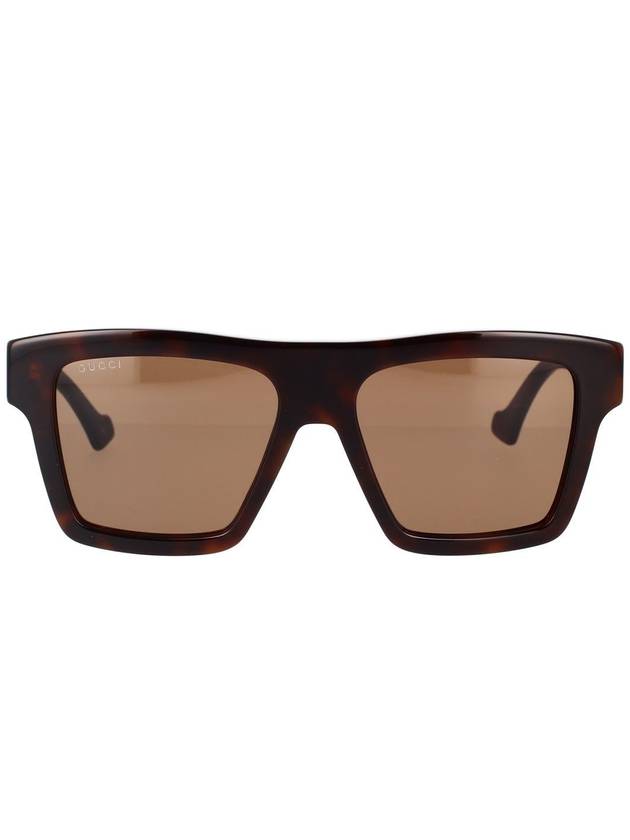 Eyewear Square Frame Sunglasses Havana - GUCCI - BALAAN 2