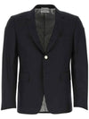 Super 120S Wool Twill Single Breasted Classic Jacket Navy - THOM BROWNE - BALAAN 2