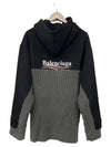 Wave Logo Knit Hoodie Black - BALENCIAGA - BALAAN 4