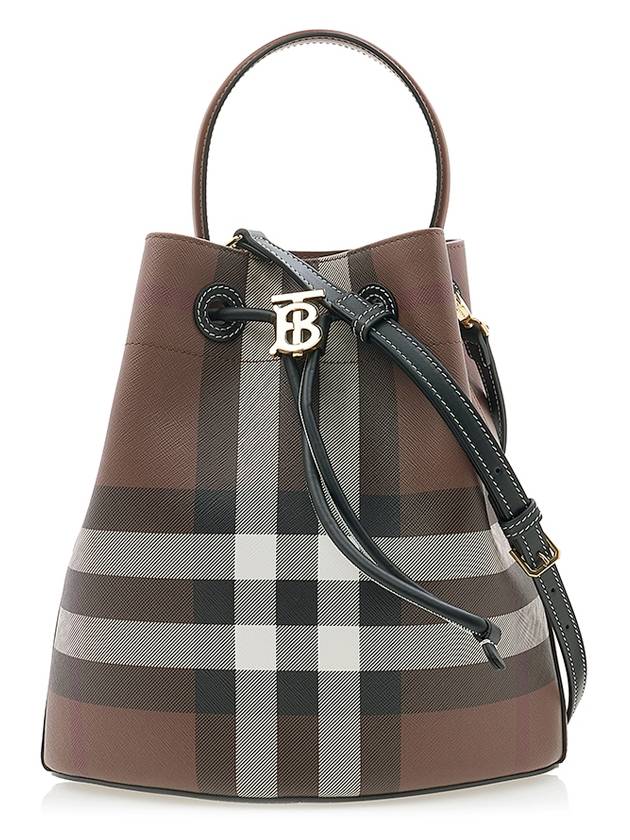 Small TB Bucket Bag Dark Birch Brown - BURBERRY - BALAAN 2