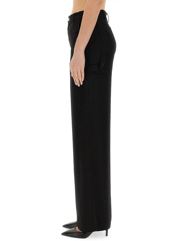 straight pants 03343224 0555 BLACK - MOSCHINO - BALAAN 4