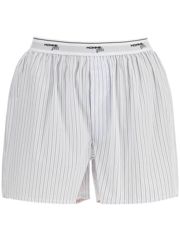 high-waisted beige striped cotton boxer - HOMMEGIRLS - BALAAN 1