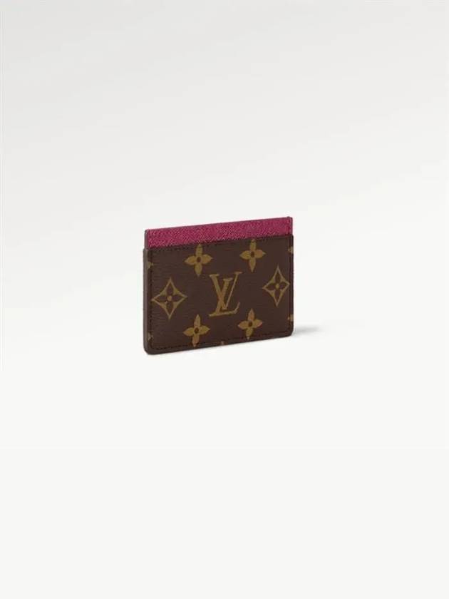 Monogram Card Wallet Brown Fuchsia - LOUIS VUITTON - BALAAN 4