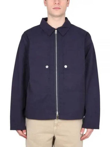 Cotton Nylon Zip up Shirt Jacket NCOS S 1 NAVY - NIGEL CABOURN - BALAAN 1