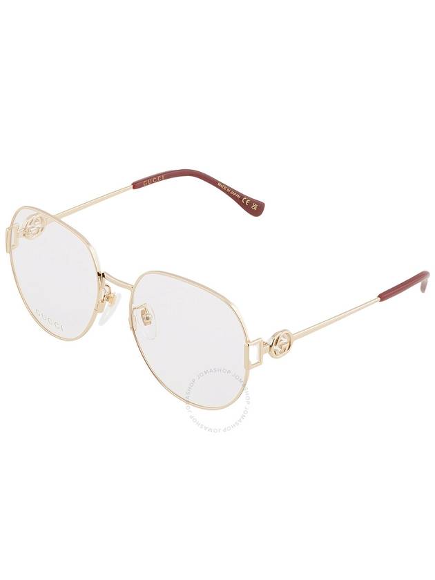 Eyewear Oval Frame Glasses Gold - GUCCI - BALAAN 4