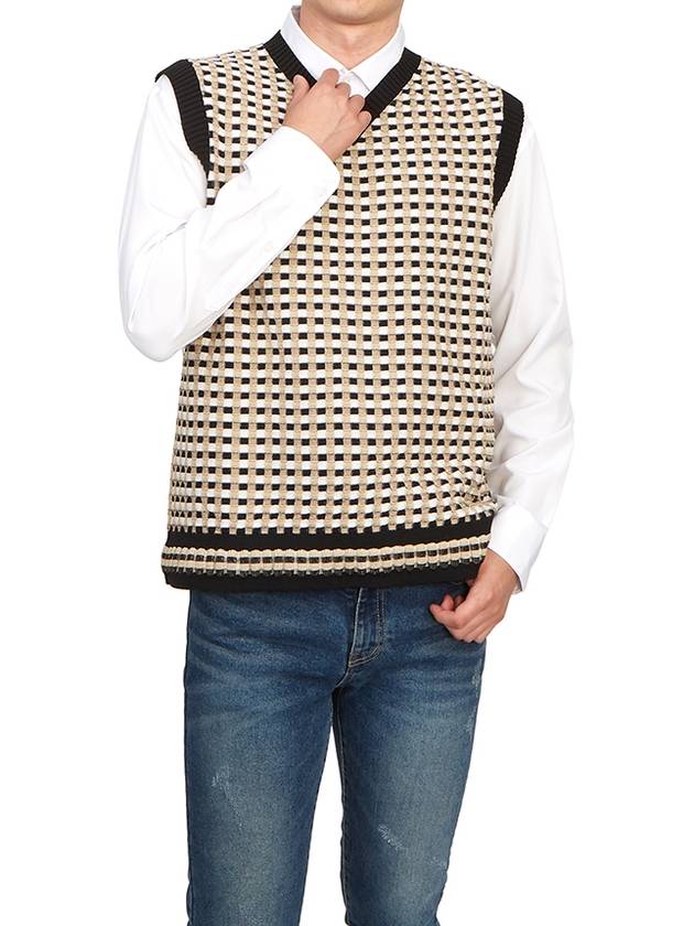 Check Pattern Vest Beige - BURBERRY - BALAAN 8